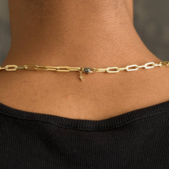 Paper Clip Chain in Yellow Gold - 5mm
