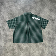 Mertra Plaid Short Sleeves Shirt Green