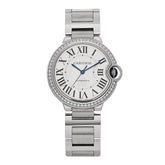 Stainless Steel Diamond Bezel 36mm Ballon Bleu De Cartier Automatic Watch