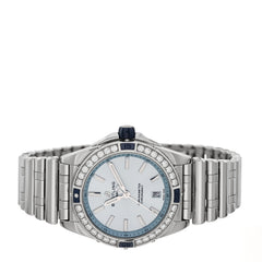 Stainless Steel Diamond Bezel 38mm Chronomat Automatic Watch Ice Blue A17356