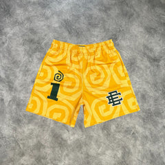 Eric Emanuel Question Mark Shorts Yellow