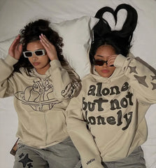 Broken Planet Zip-Up Hoodie Apricot