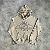 Broken Planet Zip-Up Hoodie Apricot