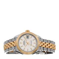 Stainless Steel 18K Yellow Gold 28mm Oyster Perpetual Datejust Watch Silver 279173