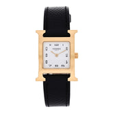 Stainless Steel Epsom 21mm Heure H Hour Quartz Watch Noir