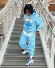 Sp5der Web Tracksuit Sky Blue