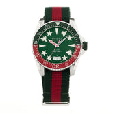 Stainless Steel Nylon 40mm Dive Quartz Watch Green