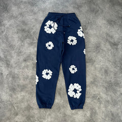 Denim Tears The Cotton Wreath Sweatpants Navy Blue