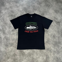 Corteiz Rules The World Italia T-Shirt Black