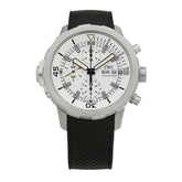 Stainless Steel Rubber 44mm Aquatimer Chronograph Automatic Watch White IW376801