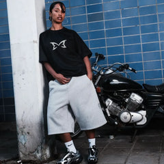 Mertra Mesh Double Layer T-Shirt Black
