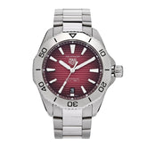 Stainless Steel 40mm Aquaracer Professional 200 Solargraph Automatic Watch Red WBP2114
