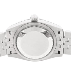 Stainless Steel 18K White Gold Diamond 36mm Oyster Perpetual Datejust Watch Black 126234