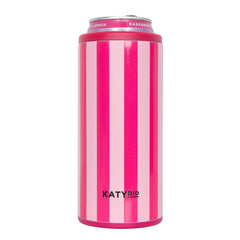 Hot Pink Striped Slim Can Cooler
