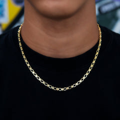 Star Cable Link Chain in Yellow Gold