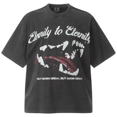 SAINT MICHAEL Mouth of the Abysspattern print T-Shirts