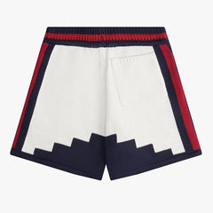 RHUDE Saint Croix Straight-Leg Logo-Appliqu¨¦d Intarsia Cotton Drawstring Shorts