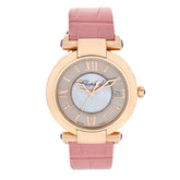 18K Rose Gold Alligator Mother of Pearl 36mm Imperiale Automatic Watch Pink