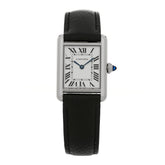 Stainless Steel Calfskin 22mm Must de Cartier Tank Quartz Watch