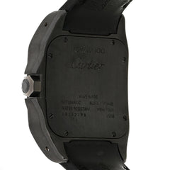 ADLC Titanium Nylon 38mm Santos 100 Chronograph Automatic Watch Black