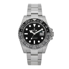 Stainless Steel 40mm Oyster Perpetual Date GMT Master II Bruce Wayne Watch Black 126710GRNR