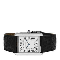Stainless Steel Alligator 27mm Tank Solo Quartz Watch
