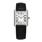 Stainless Steel Calfskin 27mm Tank Solo Quartz Watch