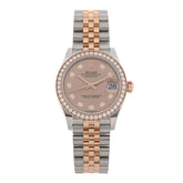 Stainless Steel 18K Everose Gold Diamond 31mm Oyster Perpetual Datejust Watch Pink 278381RBR