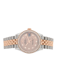 Stainless Steel 18K Everose Gold Diamond 31mm Oyster Perpetual Datejust Watch Pink 278381RBR