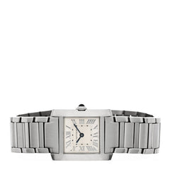 Stainless Steel 21mm Tank Francaise Quartz Watch Silver