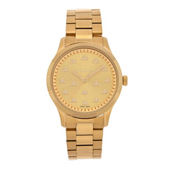 Stainless Steel 32mm G-Timeless Bee Quartz Watch Gold