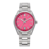 Stainless Steel 36mm Carrera Date Automatic Watch Pink WBN2313