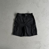 black cargo shorts