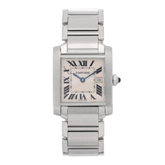 Stainless Steel 25mm Tank Francaise Quartz Watch