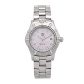 Stainless Steel Diamond Pink Mother of Pearl 27mm Aquaracer Lady Quartz Watch WAF141H