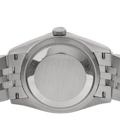 Stainless Steel 18K White Gold Diamond 36mm Oyster Perpetual Datejust Watch Bright Blue 126234
