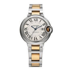 Stainless Steel 18K Yellow Gold 33mm Ballon Bleu De Cartier Automatic Watch
