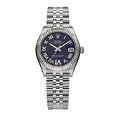 Stainless Steel 18K White Gold Diamond 31mm Oyster Perpetual Datejust Watch Aubergine Roman 278274