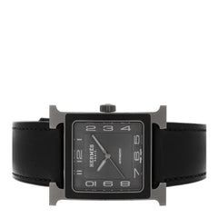 Titanium Barenia 30mm Heure H Hour Quartz Watch Noir