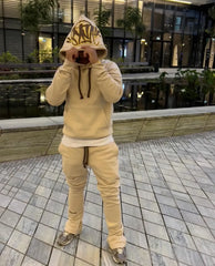Syna Linen Tracksuit Khaki