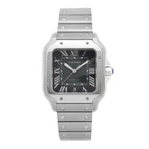 Stainless Steel 39.8mm Santos De Cartier Automatic Watch Green