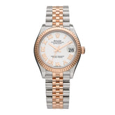 Stainless Steel 18K Everose Gold 31mm Oyster Perpetual Datejust Watch White Roman 278271