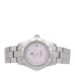 Stainless Steel Diamond Pink Mother of Pearl 27mm Aquaracer Lady Quartz Watch WAF141H