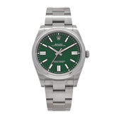 Stainless Steel 41mm Oyster Perpetual Watch Green 124300