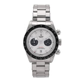 Stainless Steel 41mm Black Bay Chronograph Panda Automatic Watch White 79360N