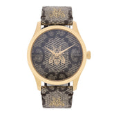 Stainless Steel Canvas 38mm G-Timeless GG Supreme Bee Quartz Watch Brown
