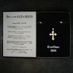 GLD X Bloody Osiris Large Iced Canary Cross Pendant in Yellow Gold Vermeil