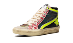 SLIDE CANVAS UPPER SUEDE AND GABARDINE TOE NYLON TONGUE LEATHER STAR AND WAVE BLACK GREEN ICE YELLOW GMF00508.F004407.50772