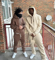 Syna Linen Tracksuit Brown