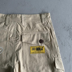 Slant pocket khaki shorts